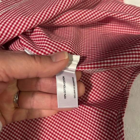 Cutter & Buck Red Checked Short Sleeve Casual Shirt Sz L - Picture 6 of 7